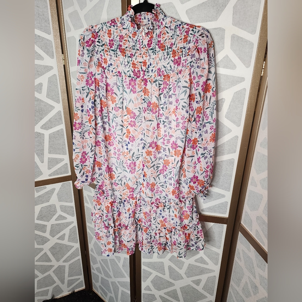 CeCe Women's Floral Print Blouson Dress | Size Medium